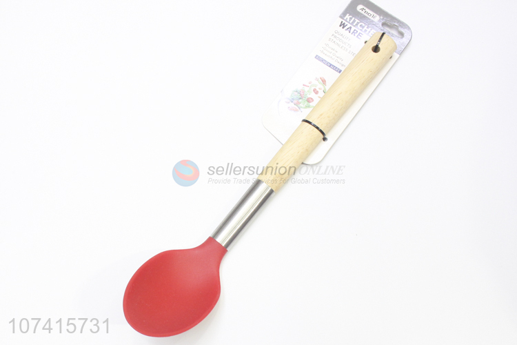 Unique Design Long Landle Food Grade Silicone Meal Spoon