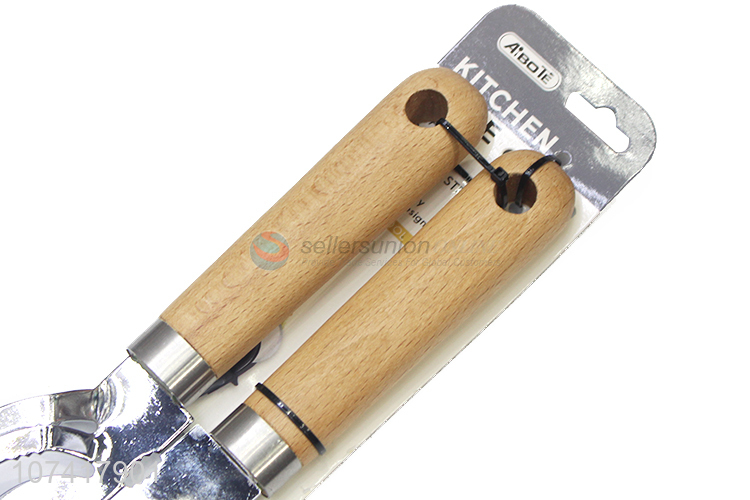 High Quality Multipurpose Can Opener With Wooden Handle