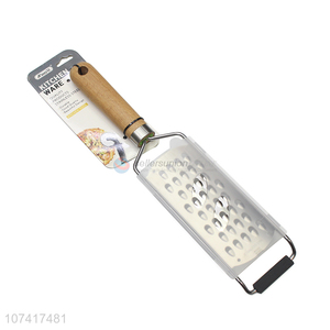 Good Quality Wooden Handle Stainless Steel Vegetable Grater