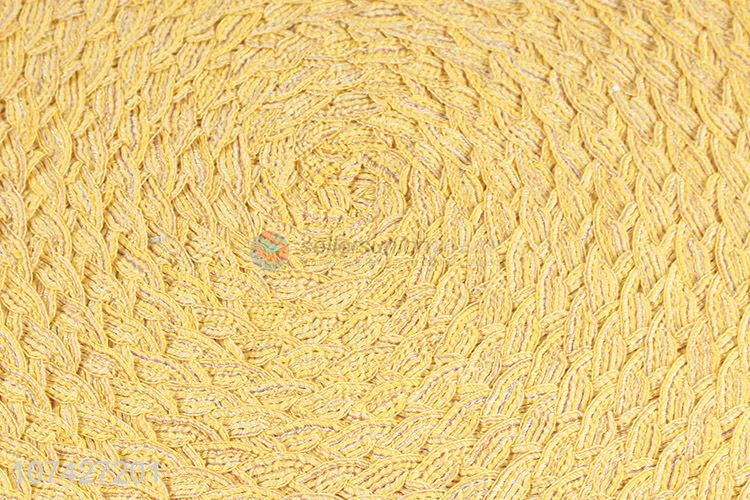 High quality round anti-skid pvc textilene placemat weaving mat