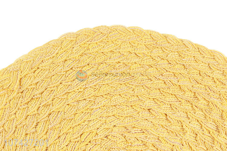 High quality round anti-skid pvc textilene placemat weaving mat