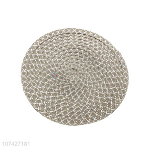 Excellent quality round woven textilene placemat reusable table mat