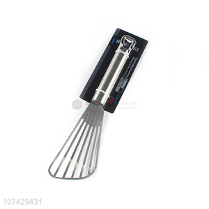 Hot selling stainless steel slotted turner fish spatula slotted spatula