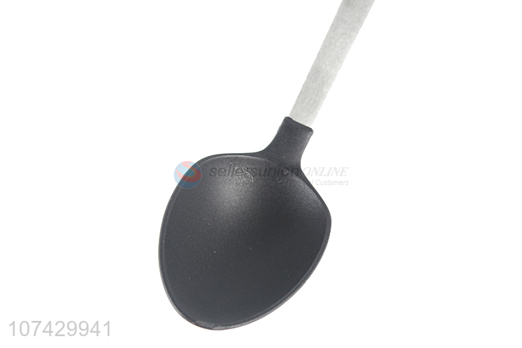 Reasonable price nylon tableware stainless steel meal spoon with long handle