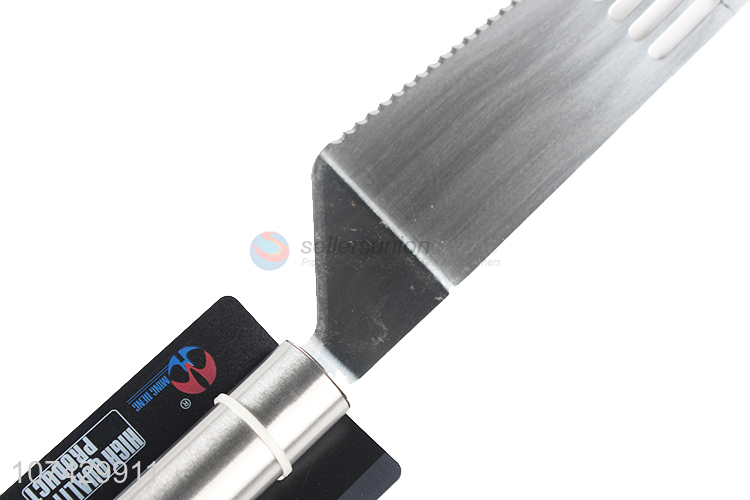 Good market stainless steel slotted turner frying spatula pancake cutter