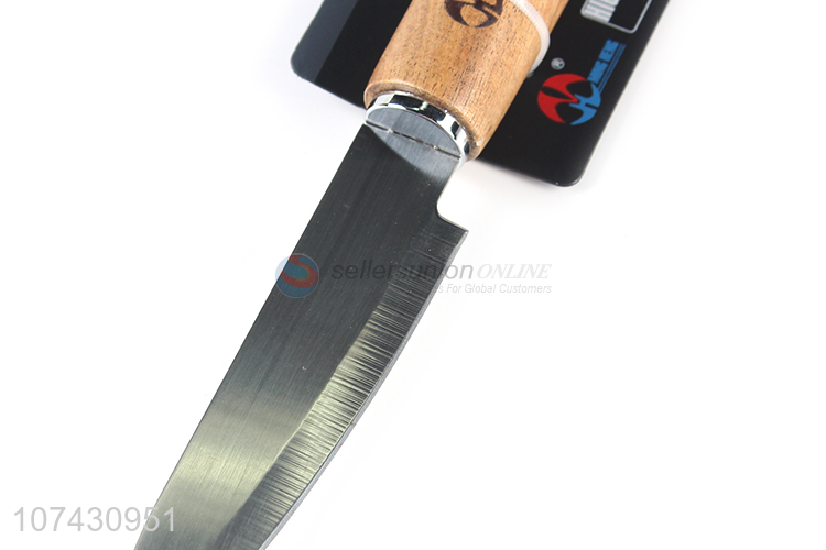 Competitive Price Bamboo Handle Stainless Steel Fruit Knife