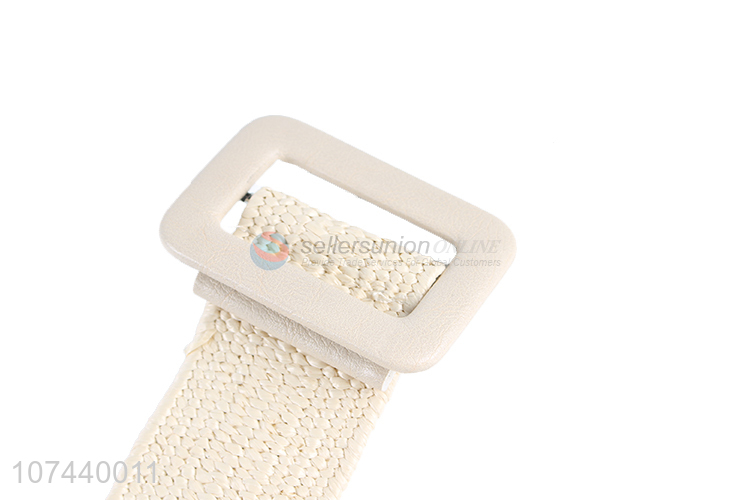 Factory direct sale wide ladies pu belt woven women pu belt