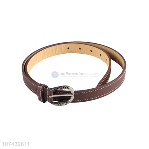 Excellent quality ladies pu belt with alloy pin buckle