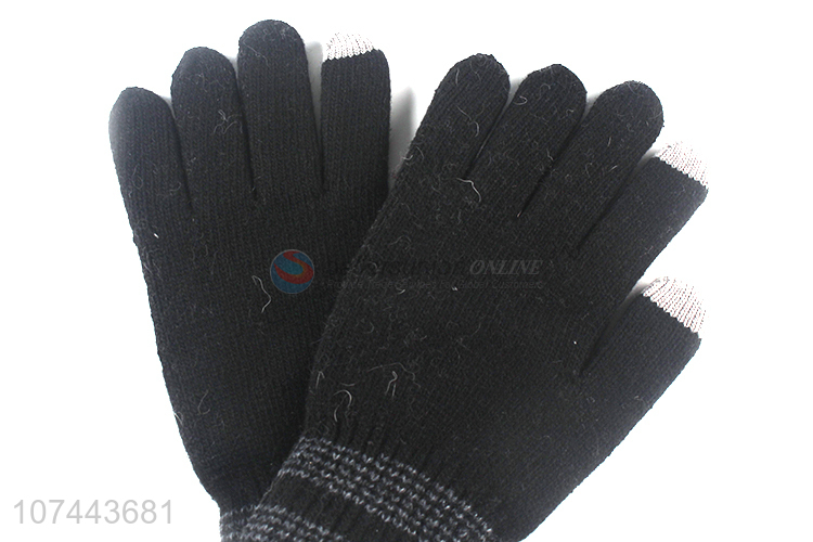 Good Quality Winter Warm Knitted Gloves For Adult