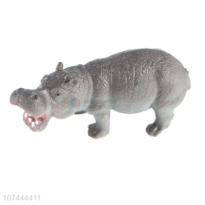 Factory price plastic hippo model toy cartoon animal toys