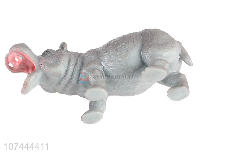 Factory price plastic hippo model toy cartoon animal toys