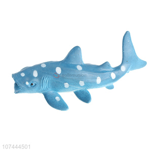 Factory price realistic animal model toy tpr shark toy