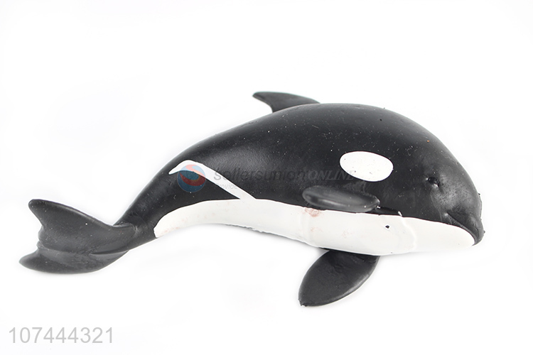 Low price realistic animal model toy tpr killer whale toy