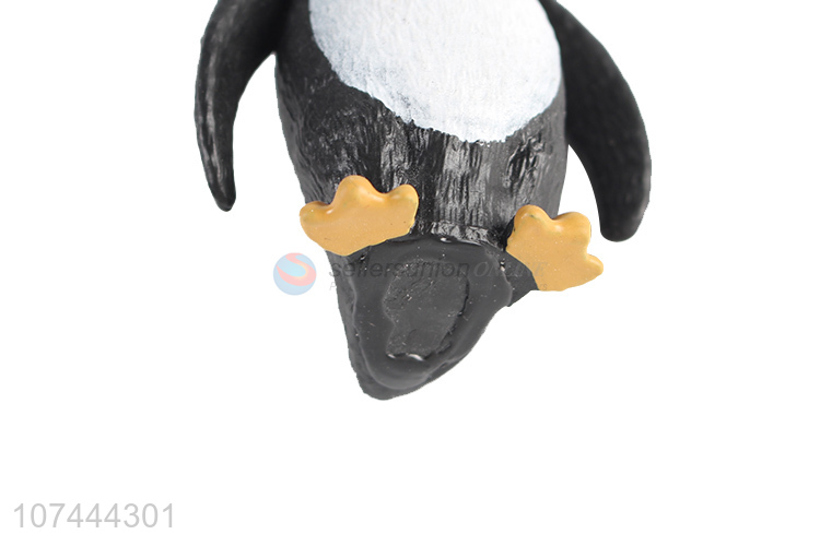 Factory price realistic animal model toy tpr penguin toy