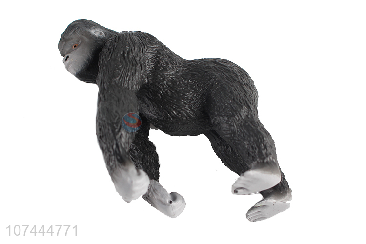 New design solid plastic animal toys pvc gorilla model toy