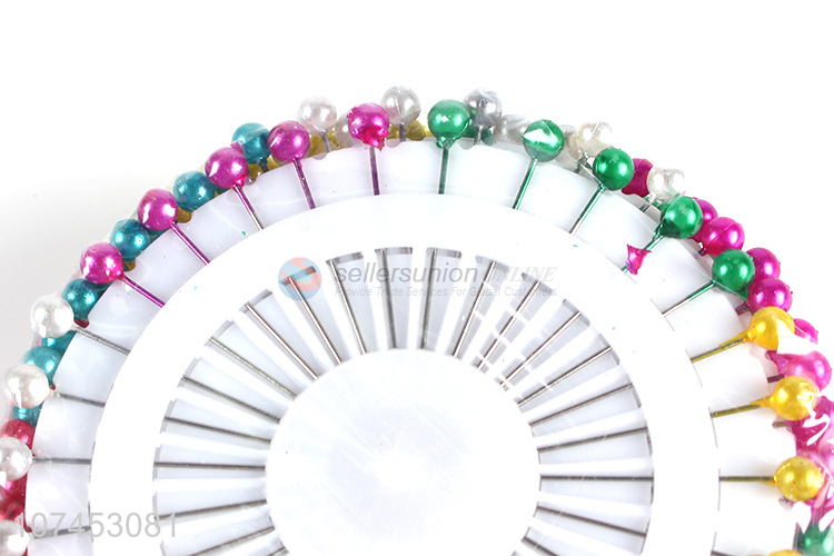 Custom Colorful Dressmaker Pin Pearl Head Straight Pins