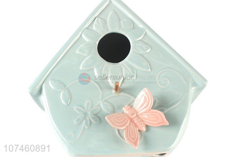 Cute Design Ceramic Bird House Fashion Home Decoration