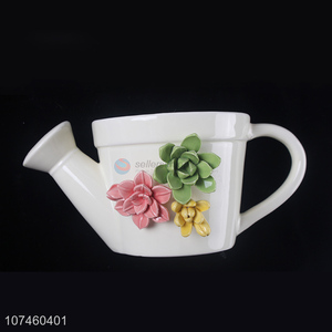 Best Quality Watering Pot Shape Flower Pot Fashion Ceramic Crafts