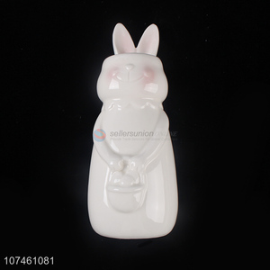 Lovely Design Cute Rabbit Ceramic Flower Vase Fashion Home Decoration