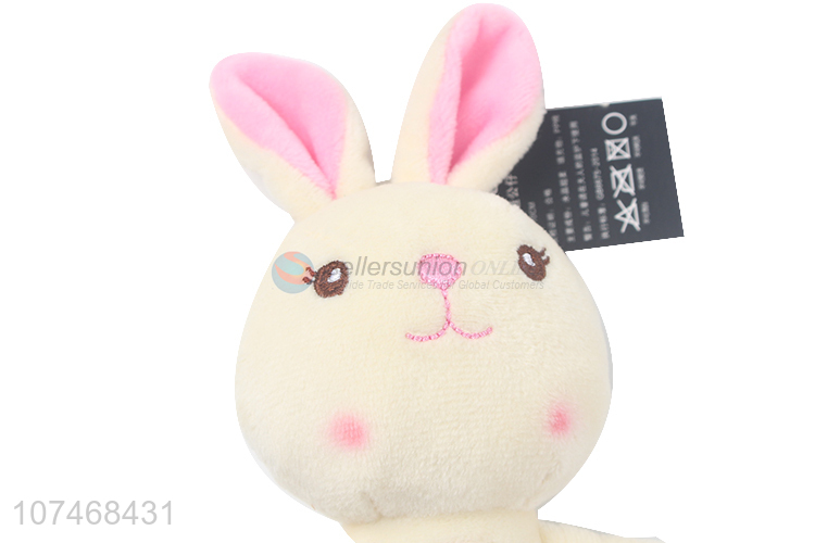 Bottom price soft stuffed rabbit toy with key ring