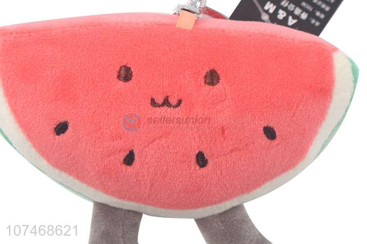 China manufacturer stuffed watermelon key chain plush bag ornaments