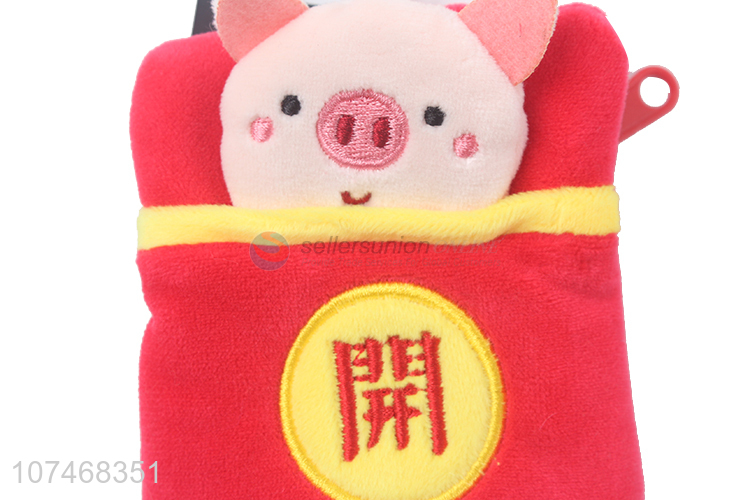 Most popular stuffed red packet key chain plush bag ornaments