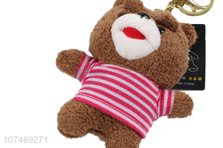 Wholesale Cheap Soft Plush Mini Animal Bear Toy Keychain