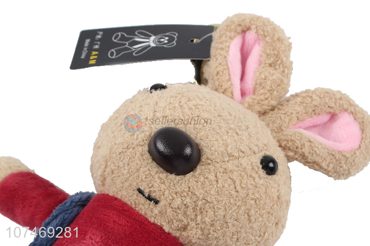 Customized Gifts Plush Stuffed Animal Cute Rabbit Keychain