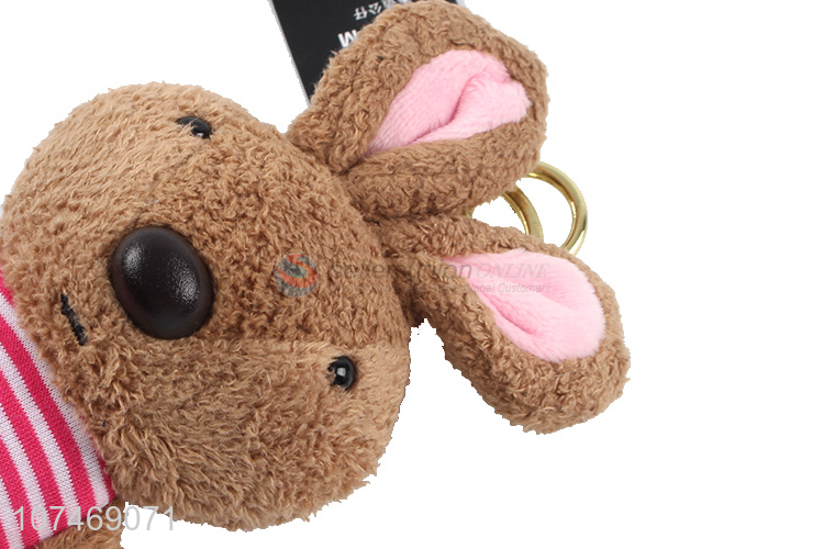 New Product Fashionable Colorful Rabbit Plush Stuffed Keychain