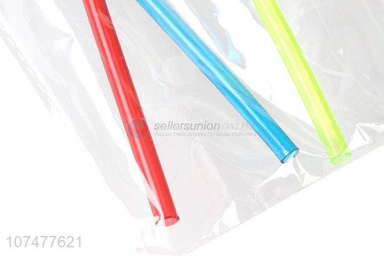 New arrival cartoon design pvc drinking straws spiral straws