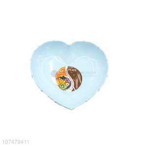 Popular Heart Shape Plastic Fruit Plate Fashion Fruit Tray