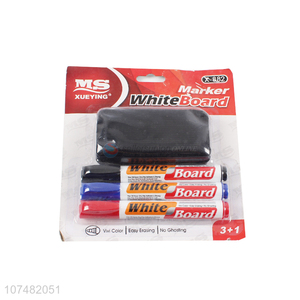 Custom 3 Pieces Whiteboard Marker With Whiteboard Eraser Set