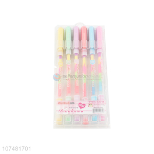 Wholesale 6 Pieces Highlighter Fluorescent Marker Pen Set