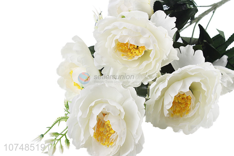 Best selling home decoration 7 heads plastic peony artificial flowers