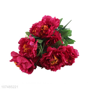 Latest arrival 10 heads artificial peony fabric flowers for decoration