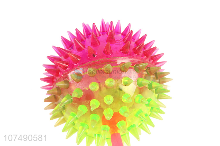 New design pet chew toy light up spiky ball dog interactive toys