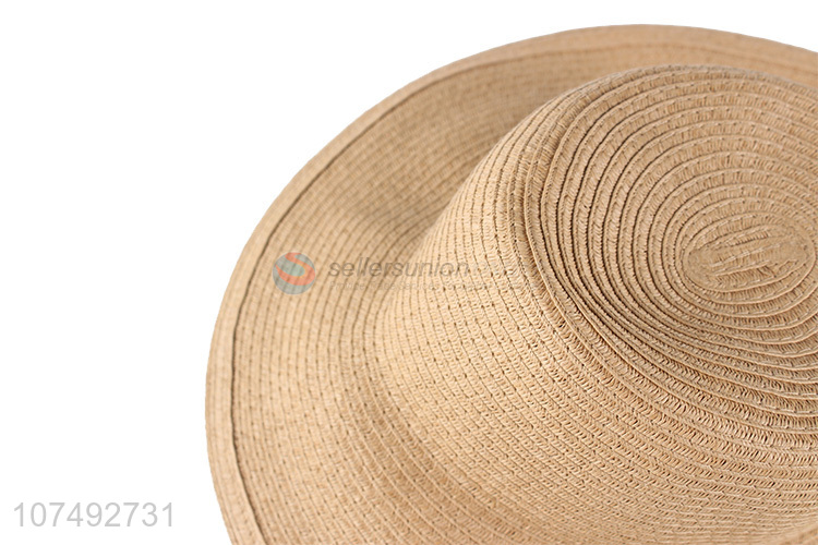 Promotion Women Summer Beach Hats Big Bowknot Paper Straw Hats