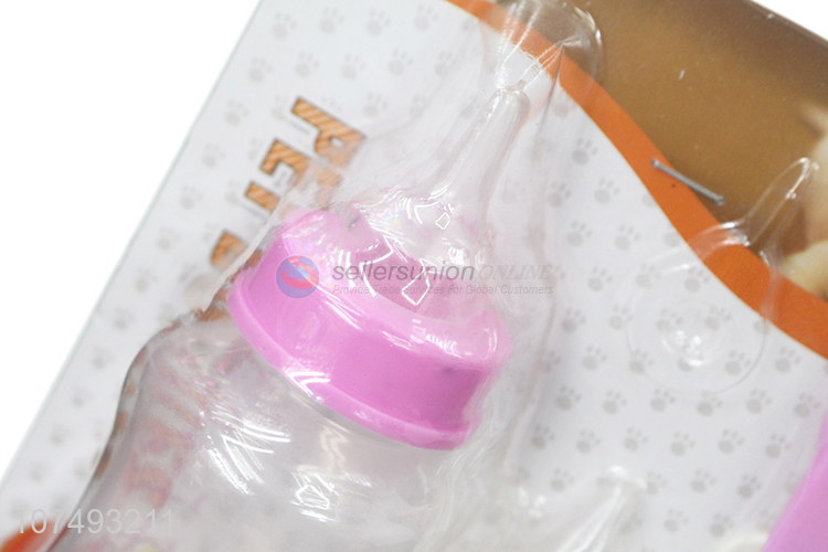 Best Quality Plastic Pet Feeding Bottle With Bottle Brush