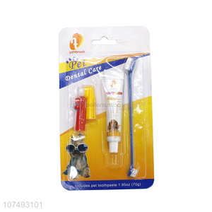 New Design Pet Toothbrush With Pet Toothpaste Set