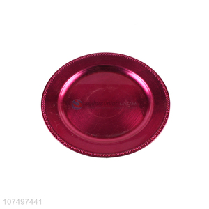 Custom Colorful Round Serving Plate Plastic Charger Plate