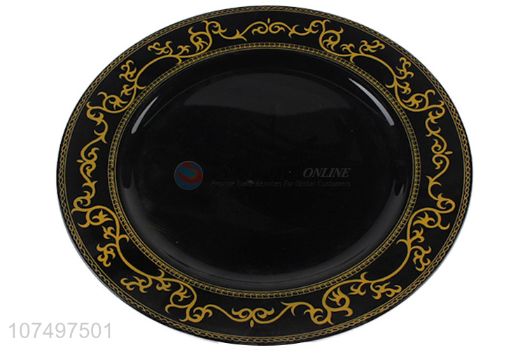 Custom Elegant Round Serving Plate Plastic Food Tray