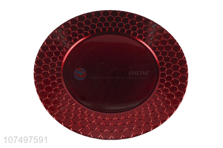 High Quality Plastic Serving Plate Fashion Charger Plate