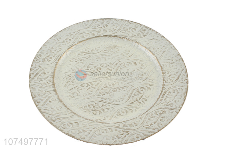 Top Quality Plastic Serving Plate Round Food Tray