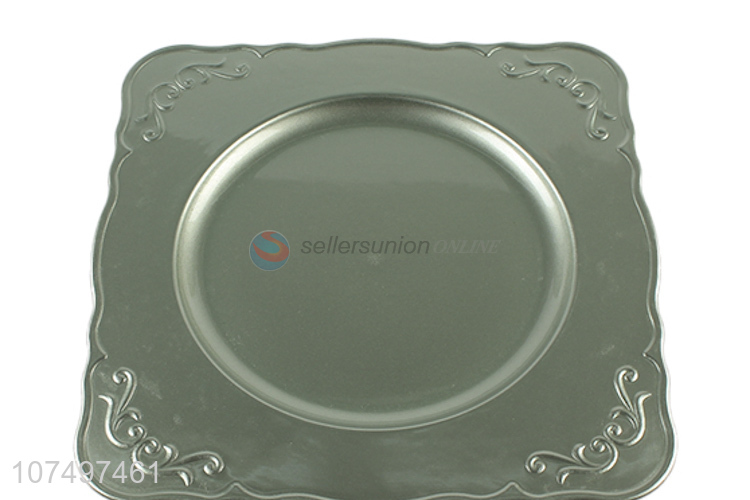 High Quality Plastic Flat Plate Square Serving Plate