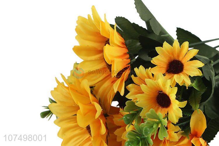 High quality wedding decoration artificial sunflower fake bouquet