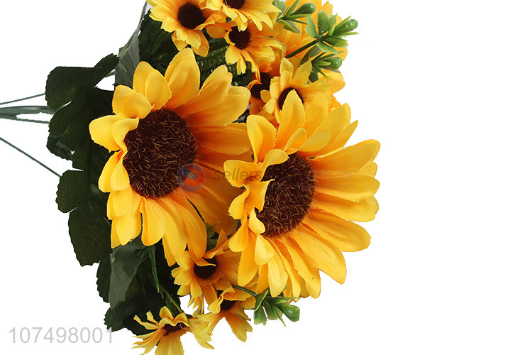 High quality wedding decoration artificial sunflower fake bouquet