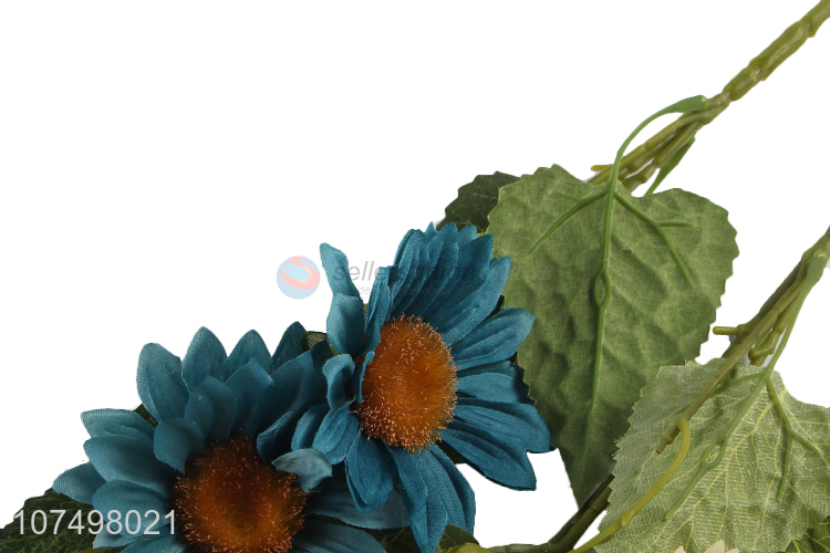 Hot products decorative 7 heads artificial sunflower silky cloth flower