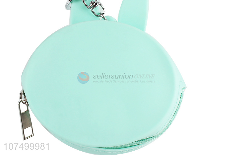 Top products cartoon silicone coin pouch with key chain