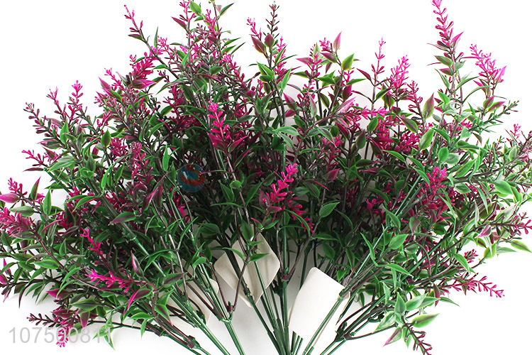 Best Sale 7 Heads Red-Violet Aquatic Plants Decorative Artificial Plant