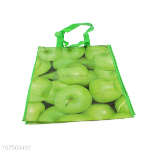 Wholesale Green Apple Pattern Non-Woven Shopping Bag Reusable Tote Bag